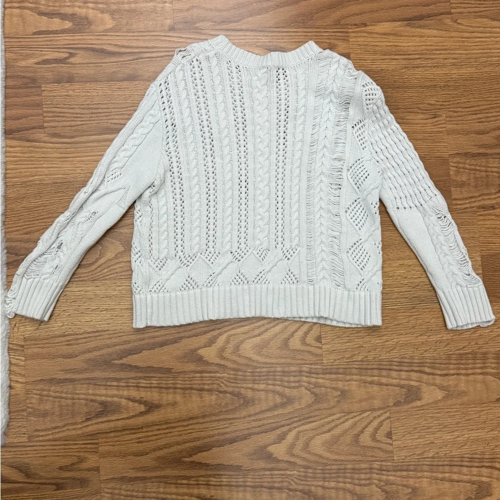 Splendid White Cable Knit Sweater Women’s M
